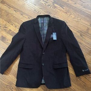 US Polo Assn Blazer Mens 42 regular  Black Corduroy Sport Coat 2 Button New